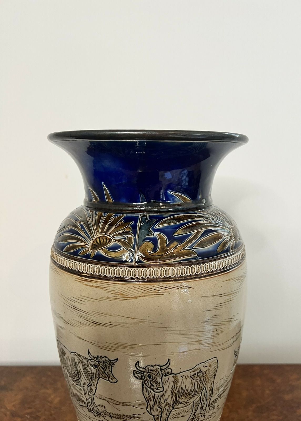Outstanding Quality Large Antique Doulton Lambeth Vase By Hannah Barlow photo Home Decor