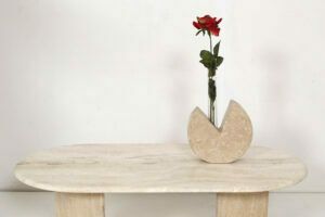 Fratelli Manelli Travertine And Glass Test Tube Vase, Italy 70 S photo furniture