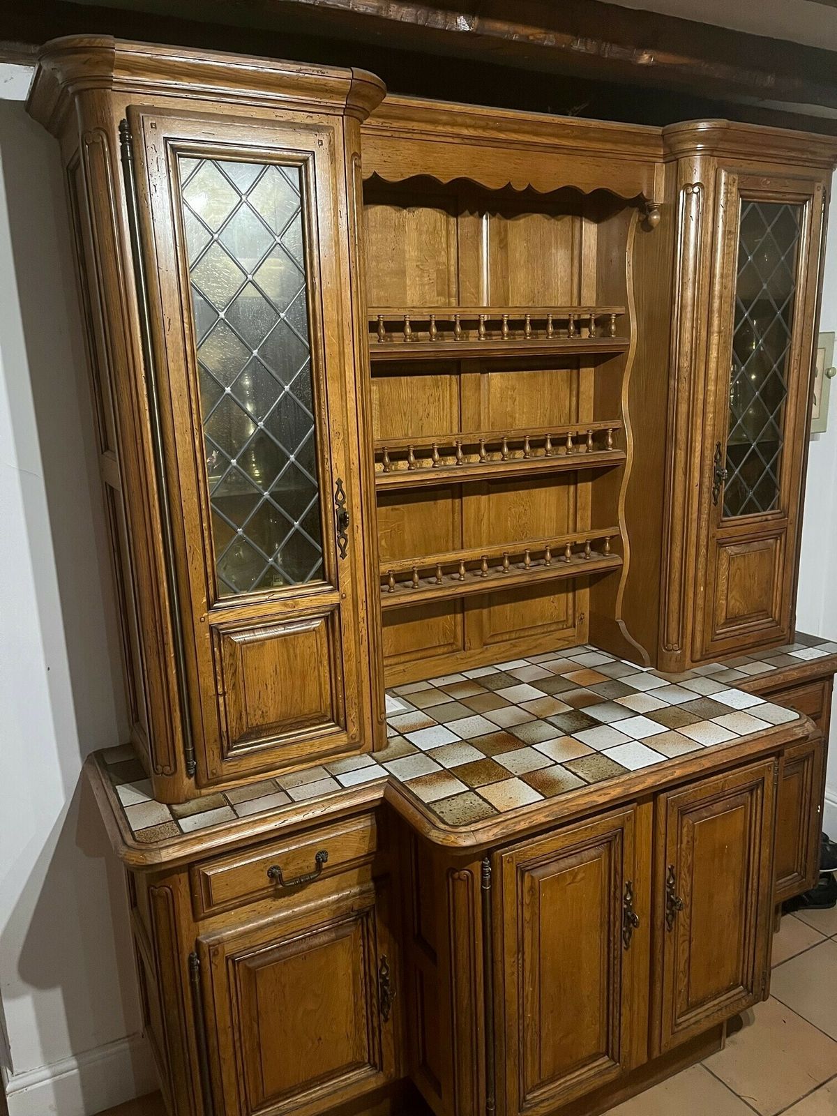 Solid Oak Kitchen Dresser, Late 80's. photo for sale