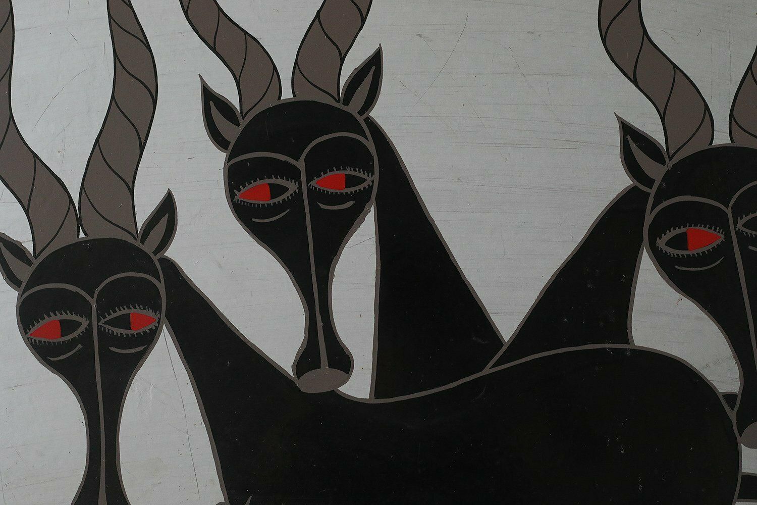 Salum Mussa, African Tingatinga School Composition, 1970s, Oil On Board photo furniture