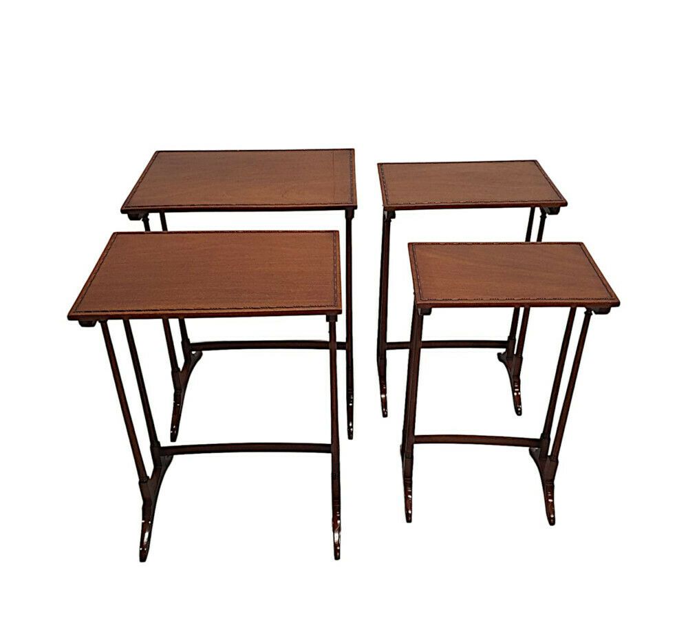 A Gorgeous Edwardian Nest Of Four Tables photo for sale