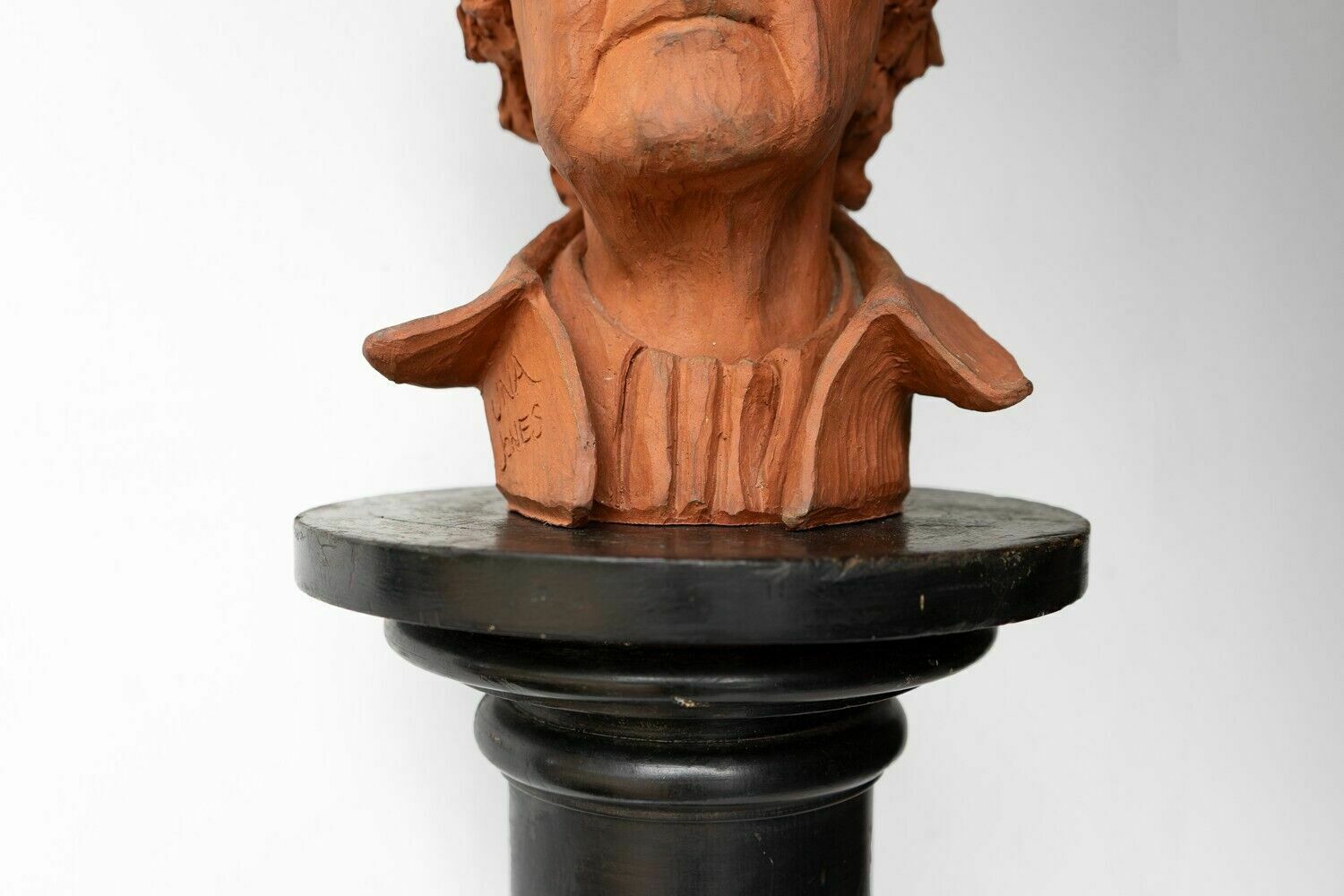 Vintage Ceramic Terracotta Portrait Bust Sculpture, Late 20th Century photo Art