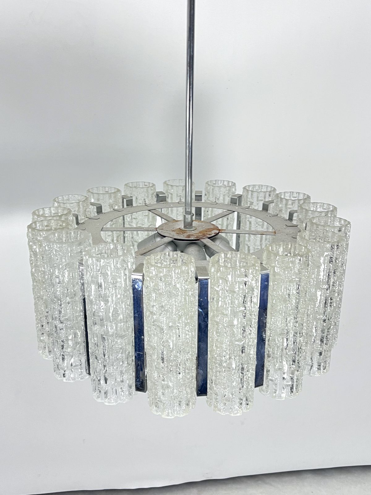 Set Of Two Mid Century Murano Glass Element Chandeliers. Italy 1960s photo buy