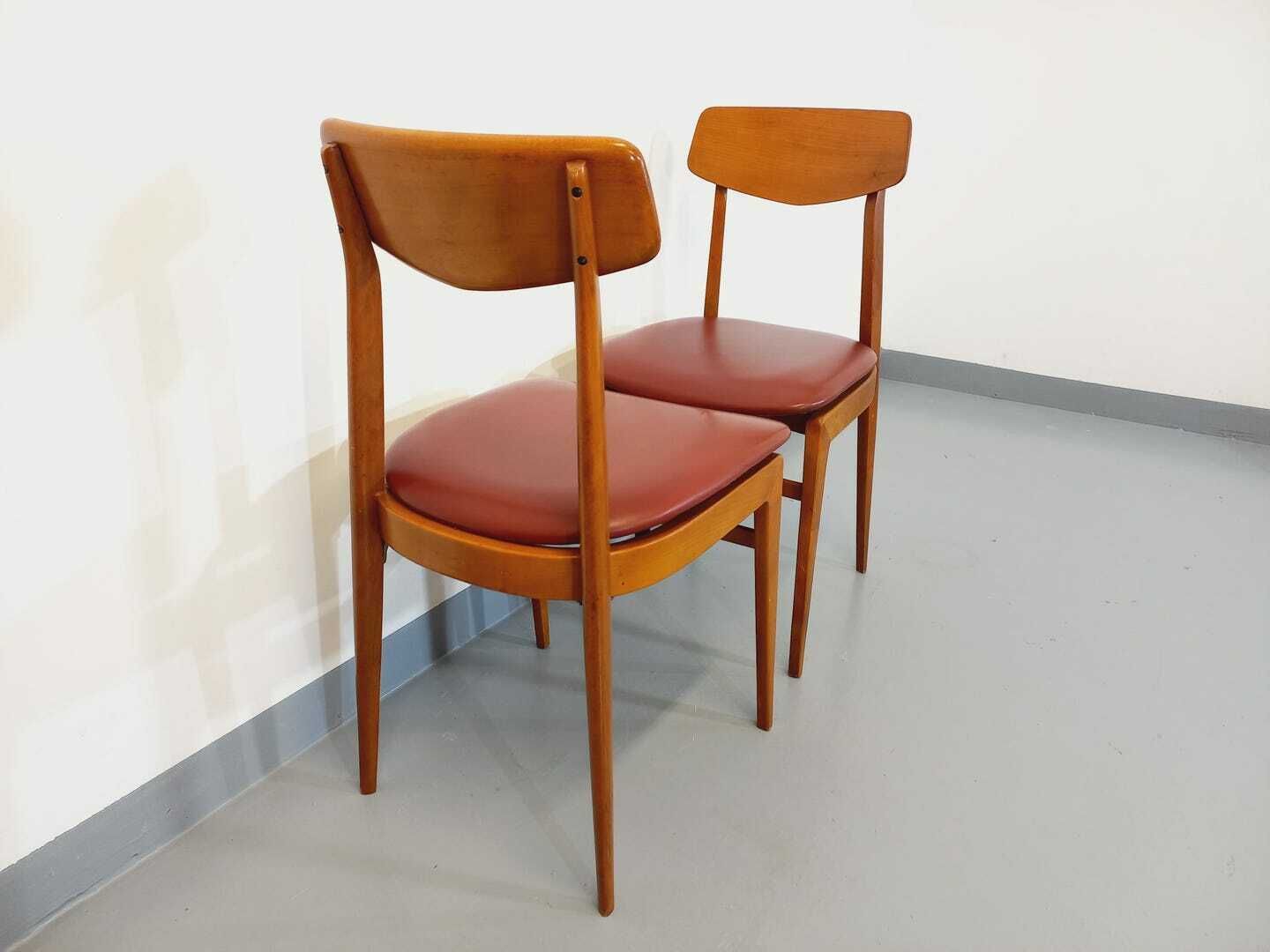 2 chaises scandinaves en hêtre, années 1950 photo 330.0