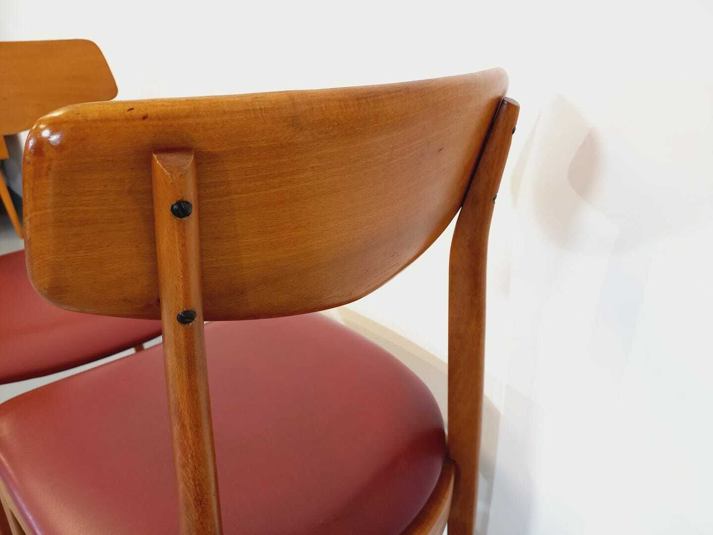 2 chaises scandinaves en hêtre, années 1950 photo buy