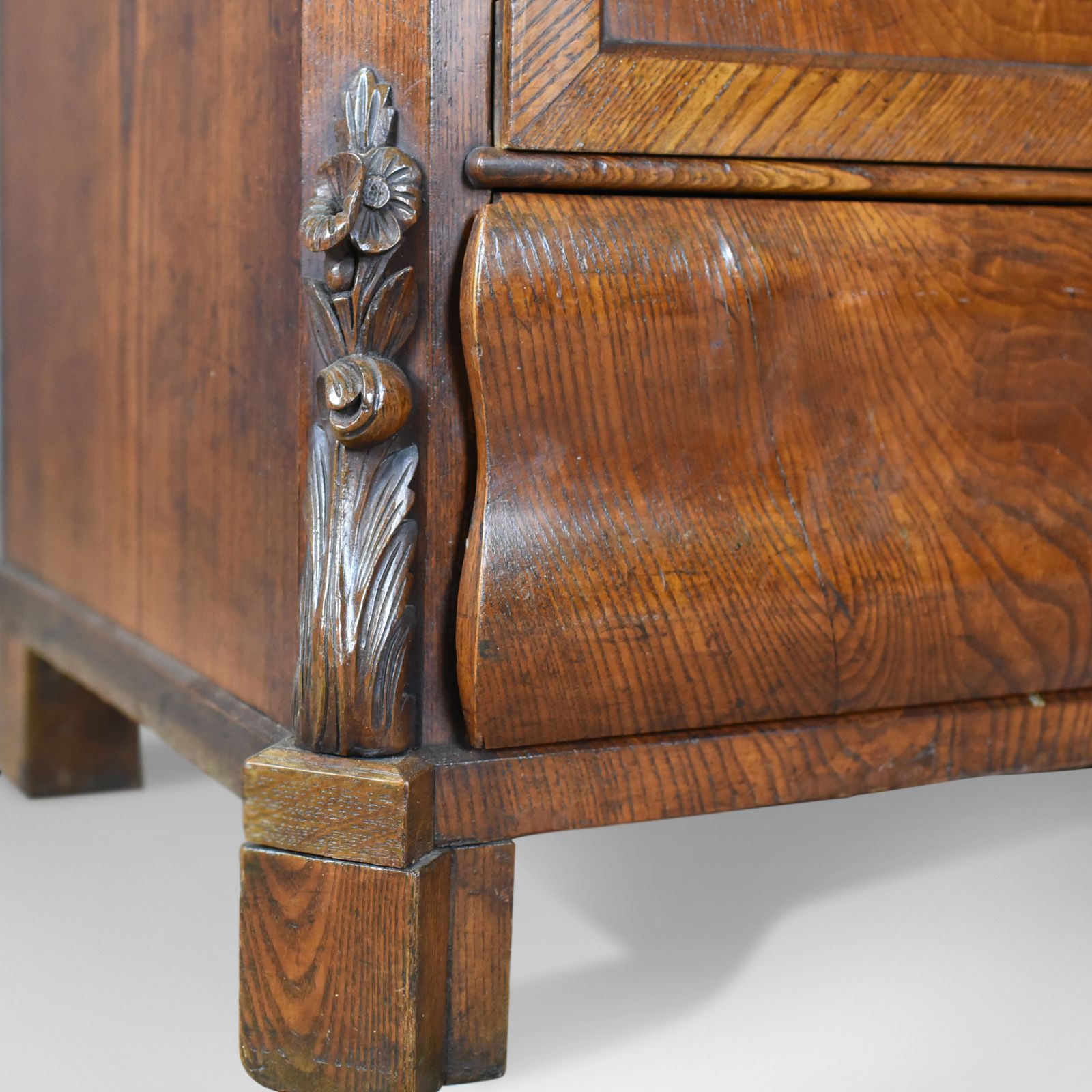 Furniture Antique Bureau Desk, French, Escritoire, Oak, 19th Century Circa 1870 photo