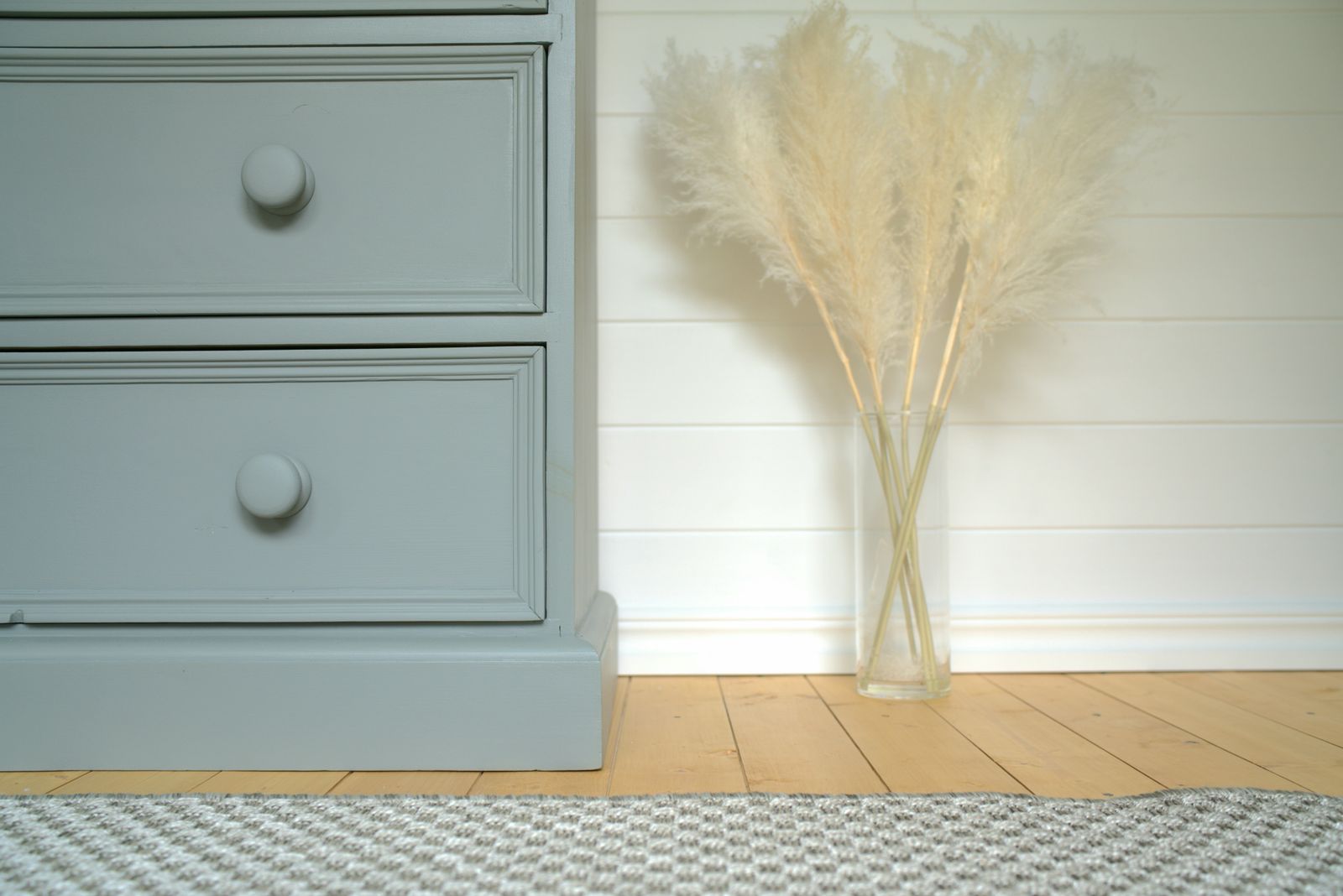 Farmhouse Style Chest Of Drawers. Old Vintage Pine Drawers. Grey/Green Chest Of Drawers,  Tall Drawers, Tallboy Chest Of Drawers photo Furniture