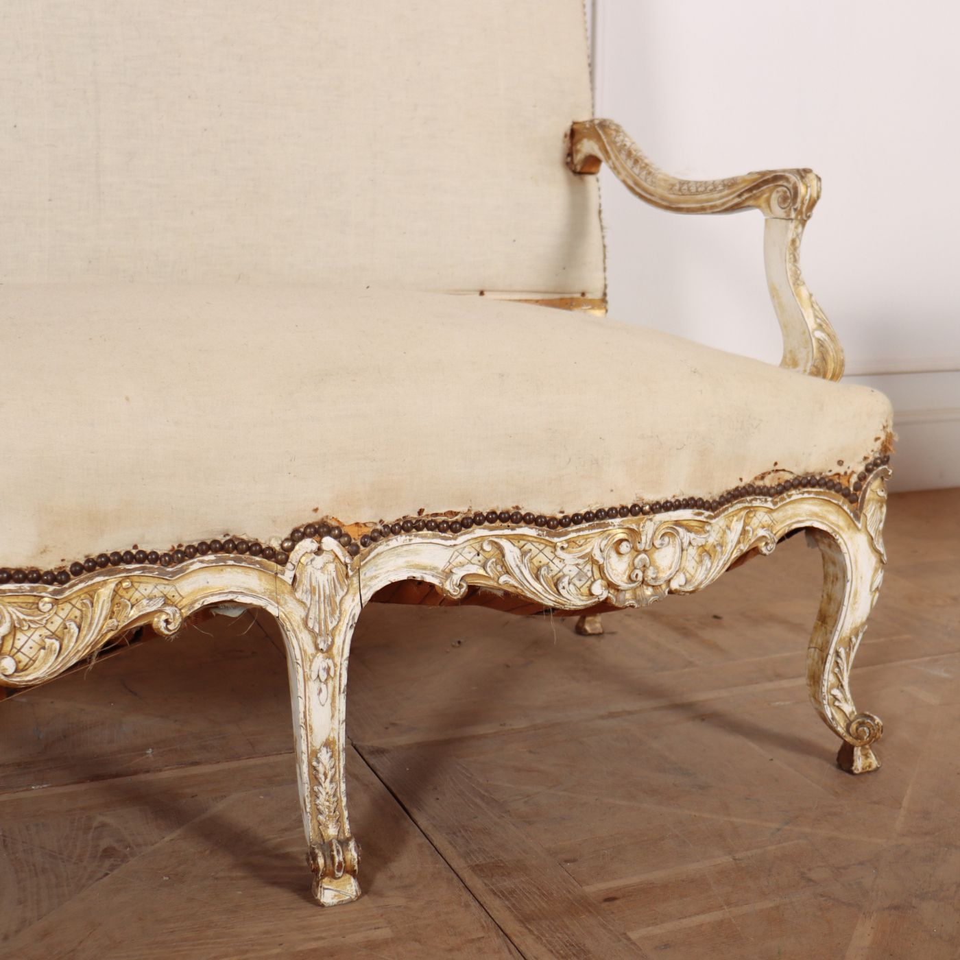 French Canape Sofa, 1800s, Antique photo for sale