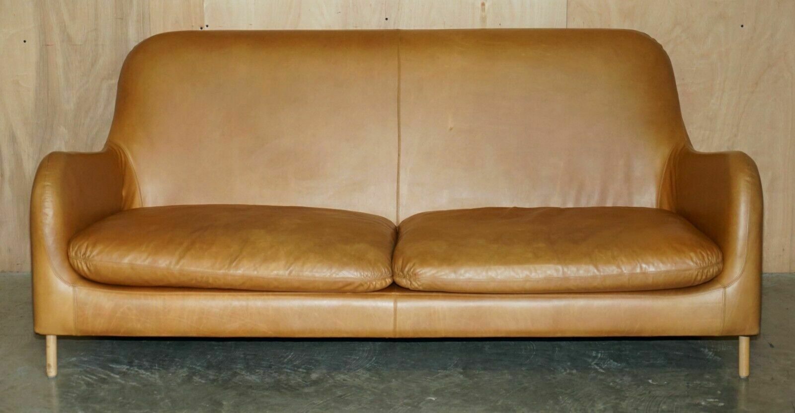 photo for sale Habitat Smithfield Aron Probyn 50th Anniversary Brown Leather Sofa & Armchair