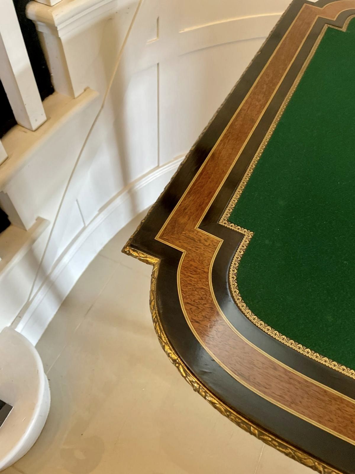 Exhibition Quality Antique French Inlaid Marquetry Card Table photo Furniture