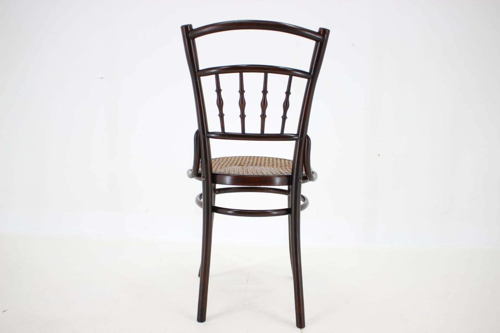 1930s Bentwood Beech Chair With Pedig Seat, Austria photo vintage