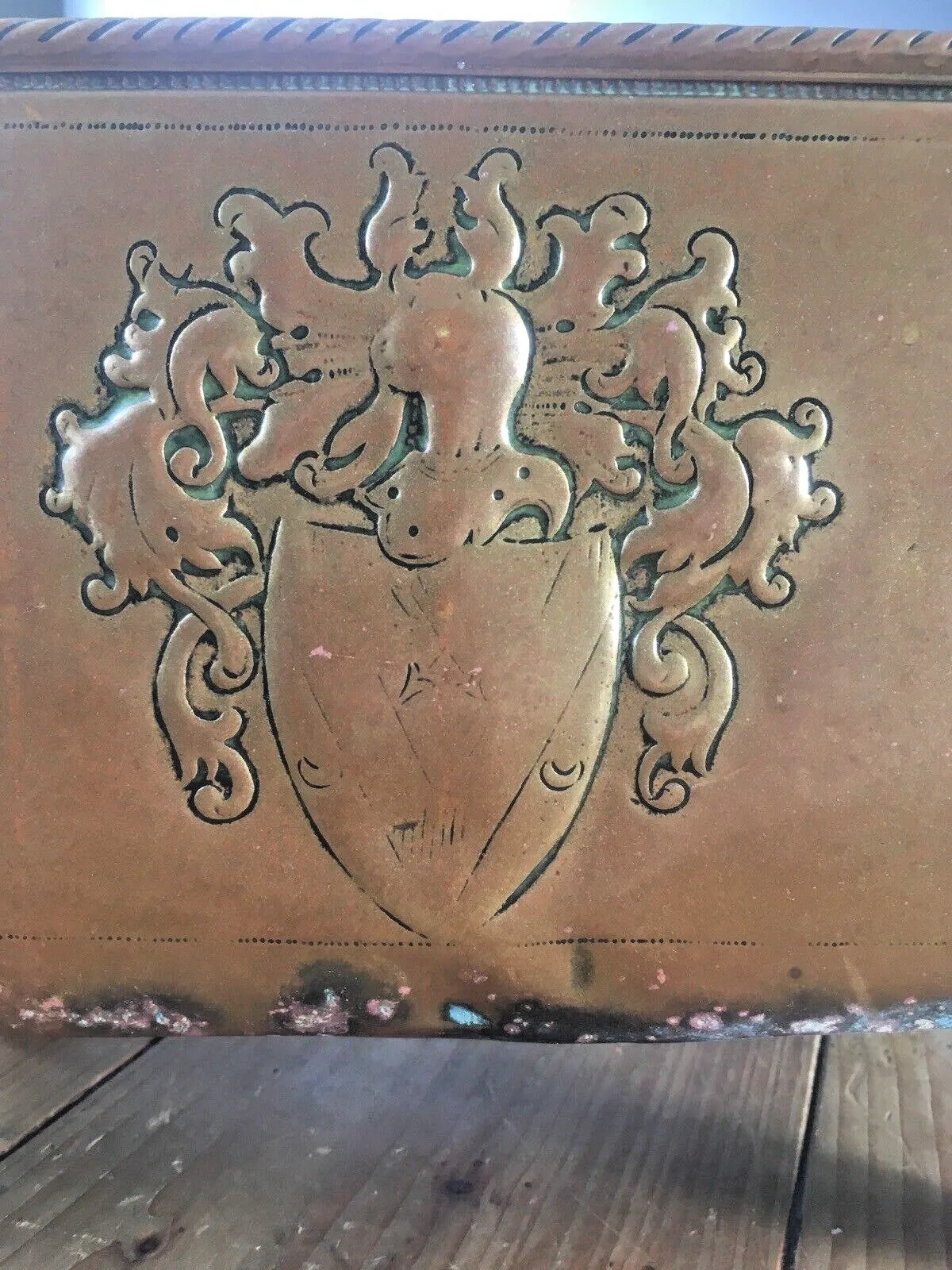 Garden Decor Antique French Armorial Brass Planter Plant Pot Lion Head Mask Handles Claw Ball photo