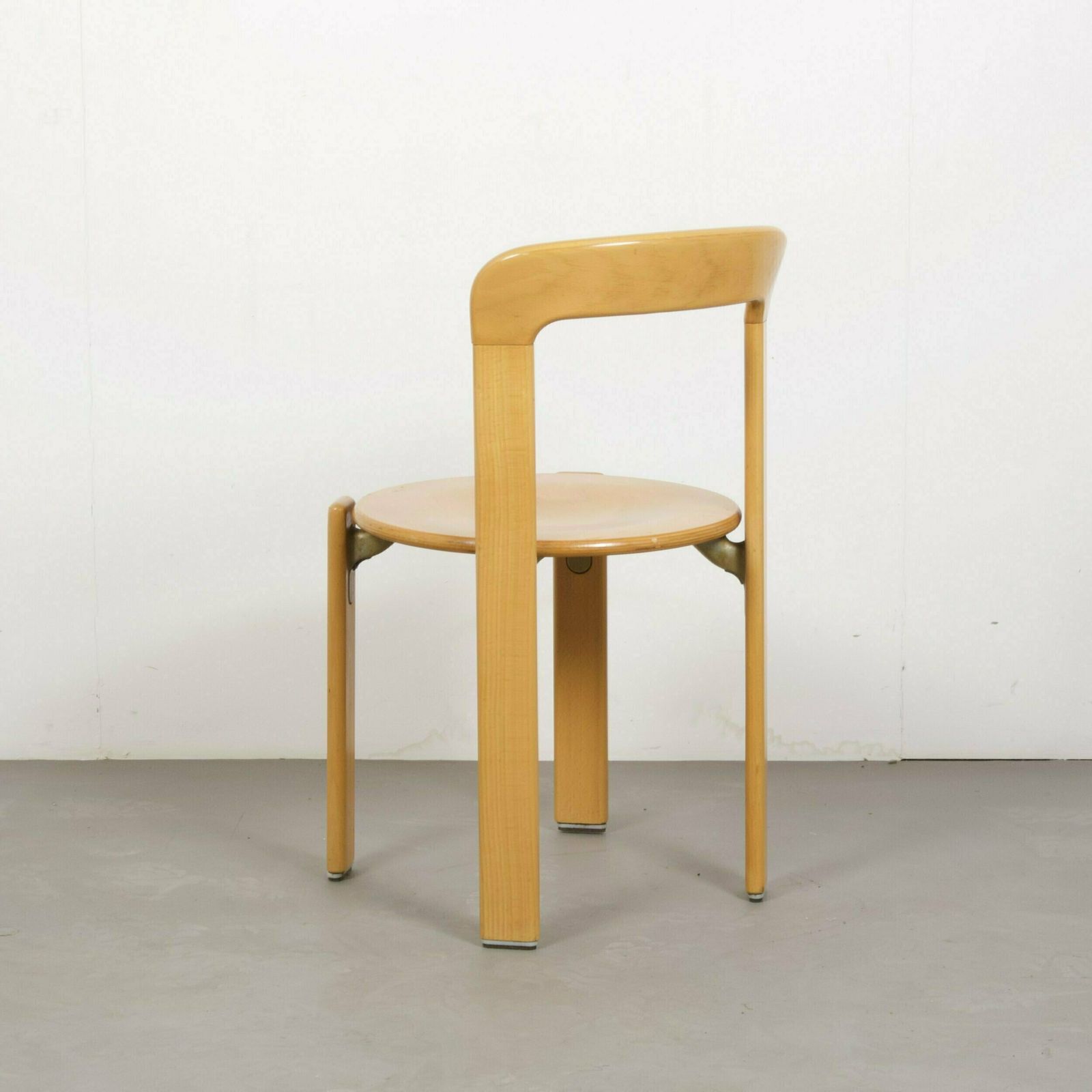 Original Vintage Mid Century Bruno Rey Chairs In Beech For Dietiker Set Of 4, Switzerland 1970s photo 1895.0