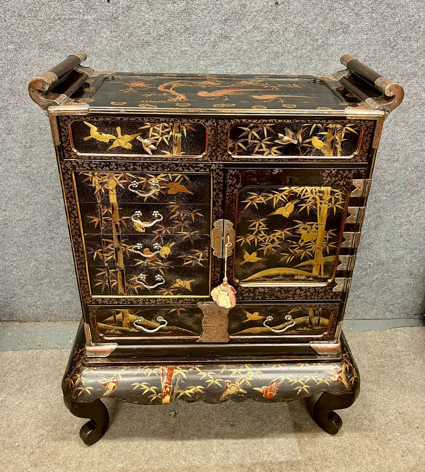 Japanese Meiji Period Shodana Cabinet On Stand photo furniture