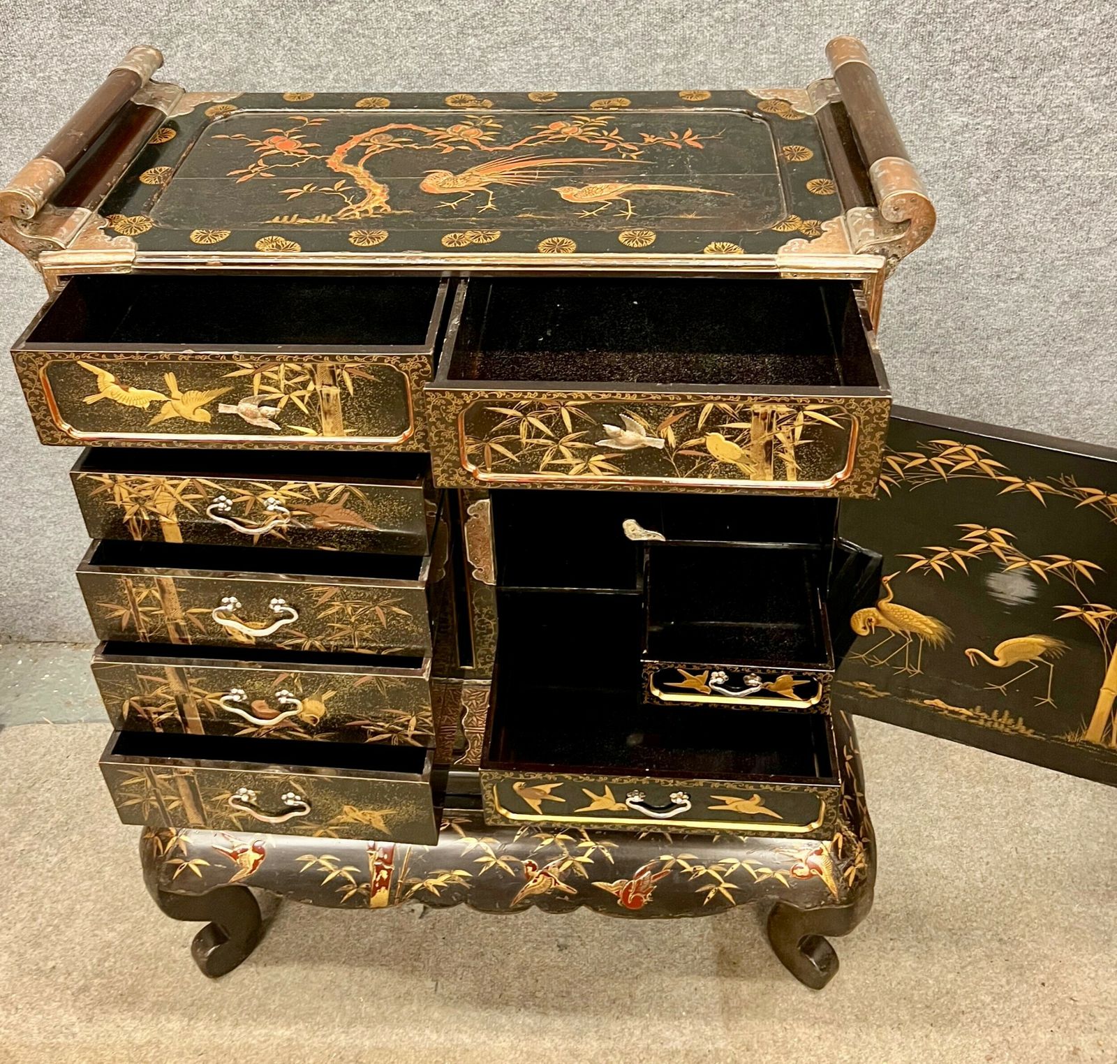 Japanese Meiji Period Shodana Cabinet On Stand photo Furniture