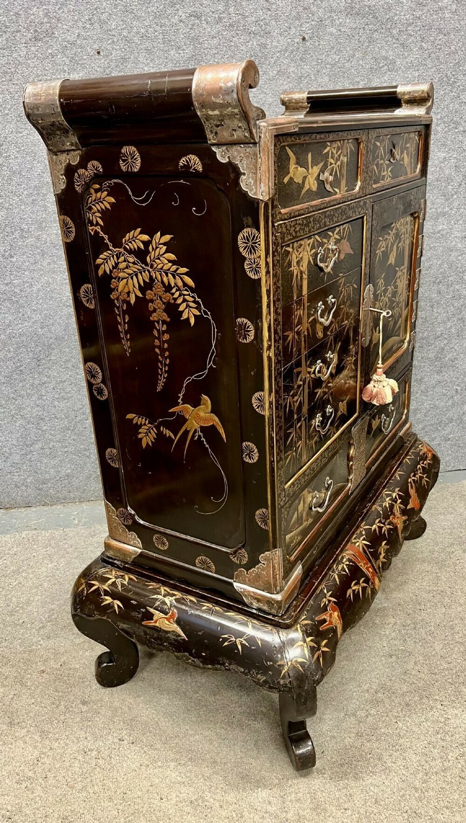 Japanese Meiji Period Shodana Cabinet On Stand photo 2475.0