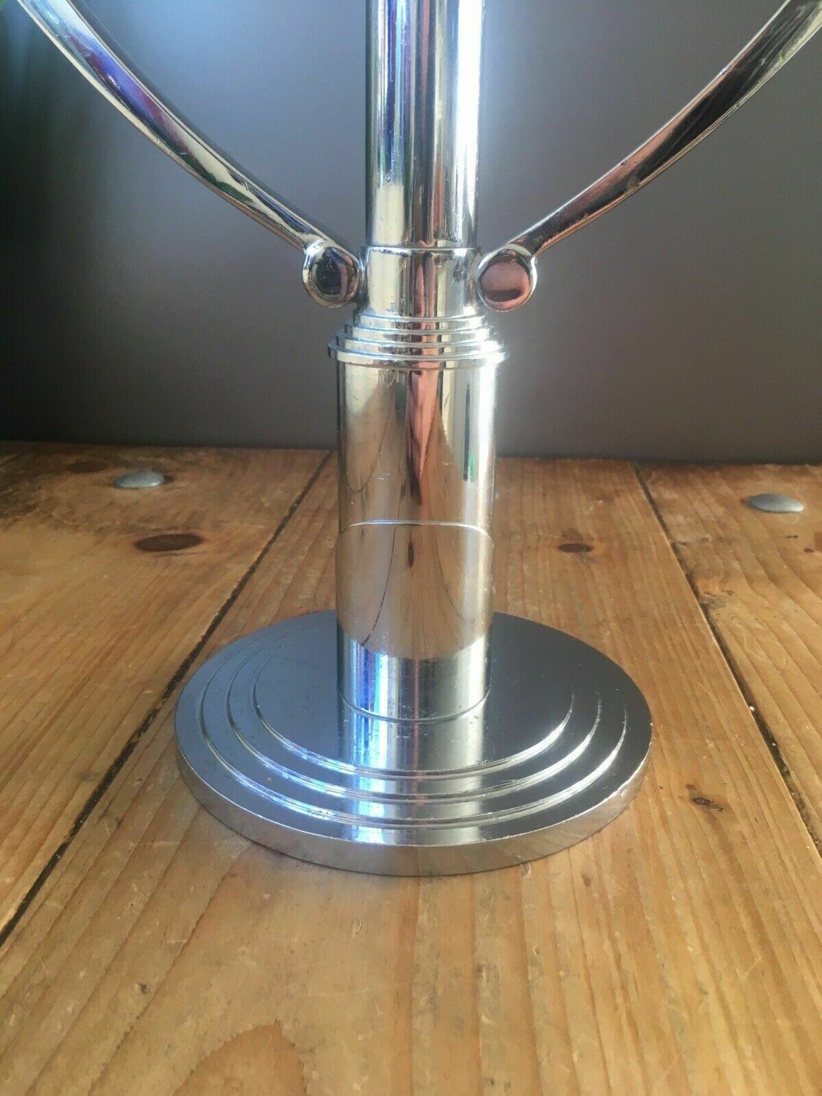 Large Modernist Chrome Wmf Hotel 3 Branch Candelabrum Candlestick Candle Holder photo vinterior