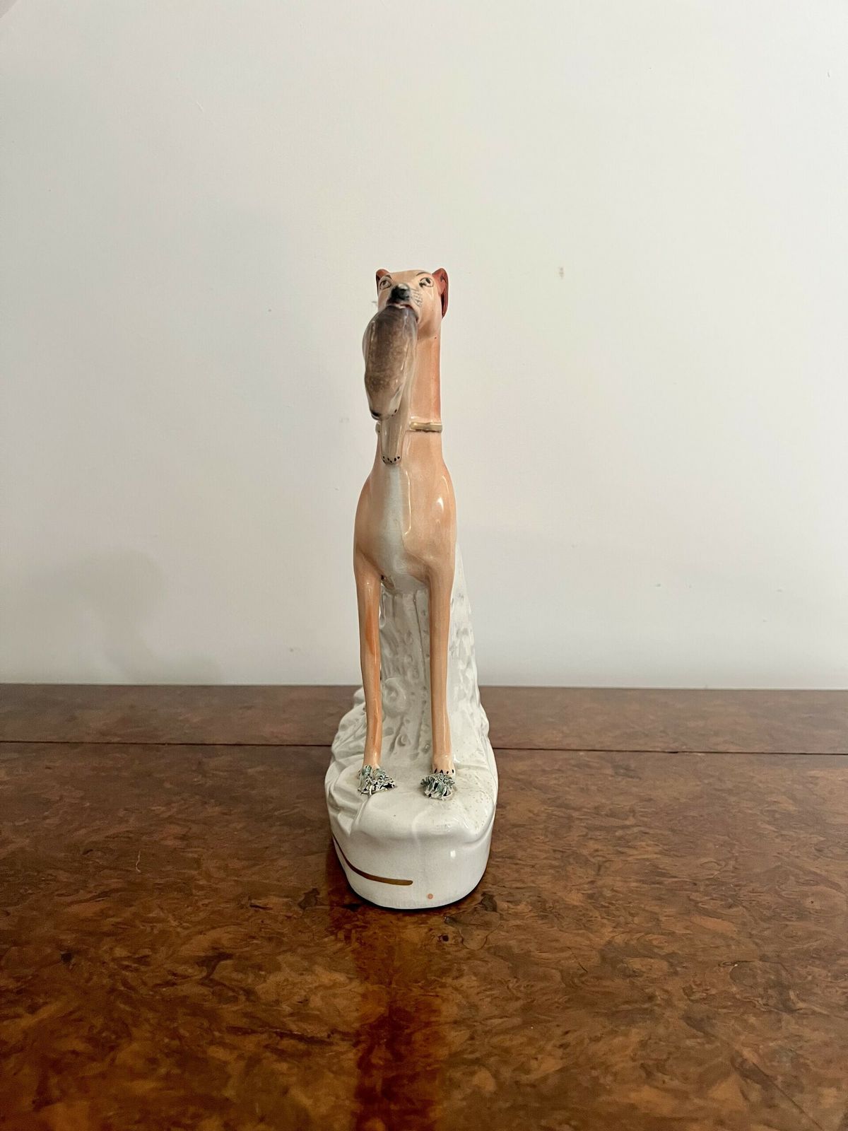 Unusually Large Antique Staffordshire Greyhound photo Art