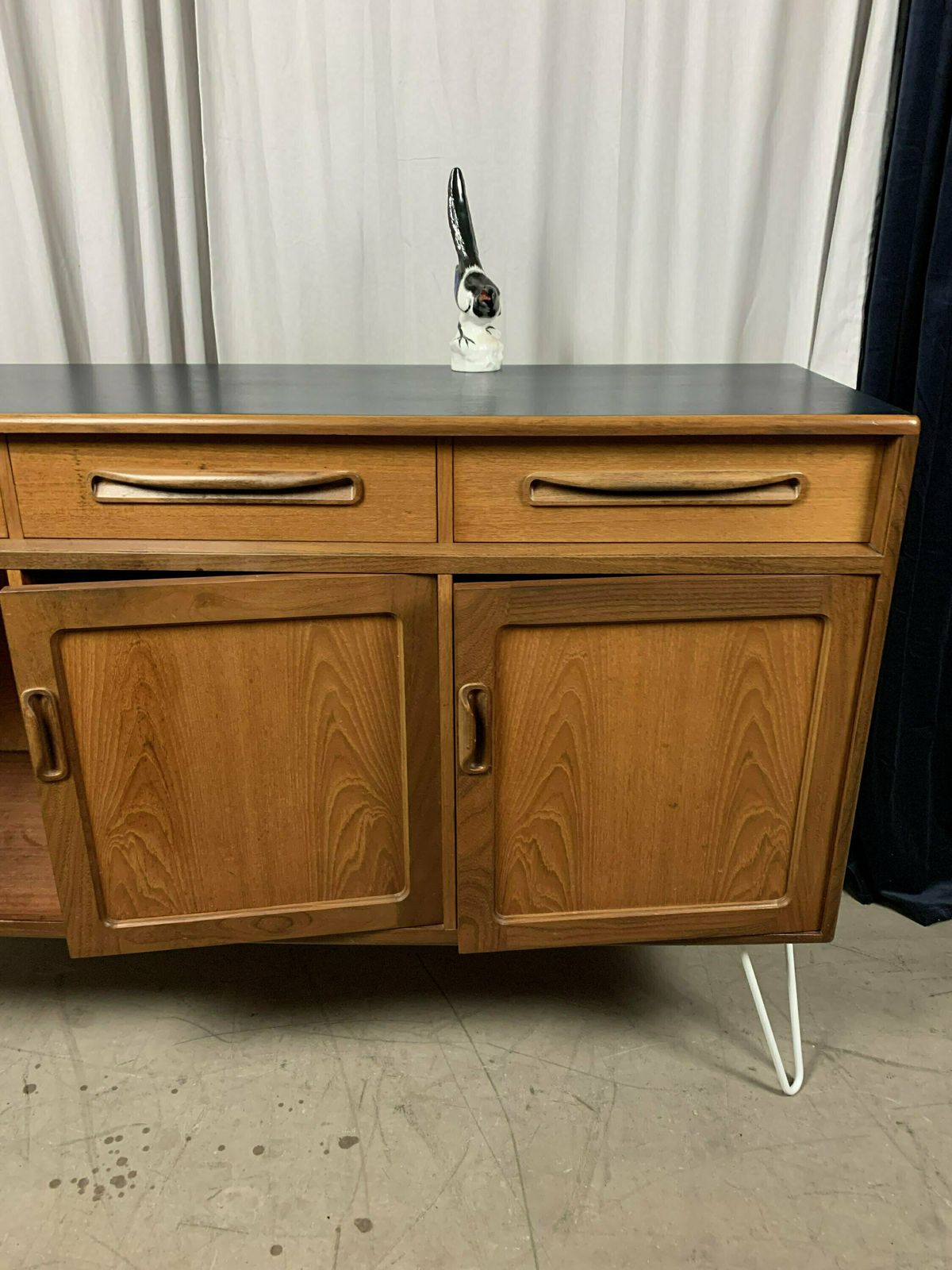 G Plan Fresco Sideboard With Painted Teal Top & Brand New Hairpin Legs photo Furniture