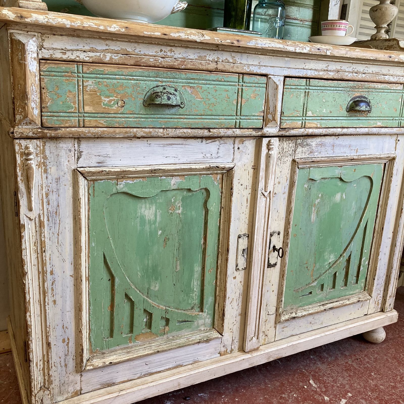 photo furniture Vintage French Chippy Paint Dresser