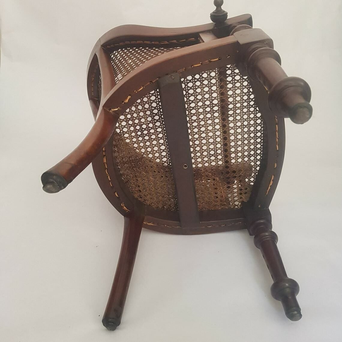Antique Child's Convertible Highchair, Mahogany, Mid 19th Century. photo vintage