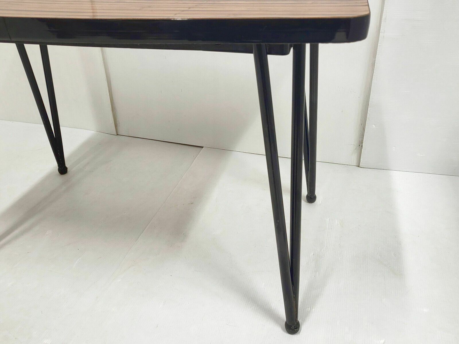 Vintage 1950 Formica Imitation Bamboo & Steel 50s Rockabilly 50s Side Table photo buy