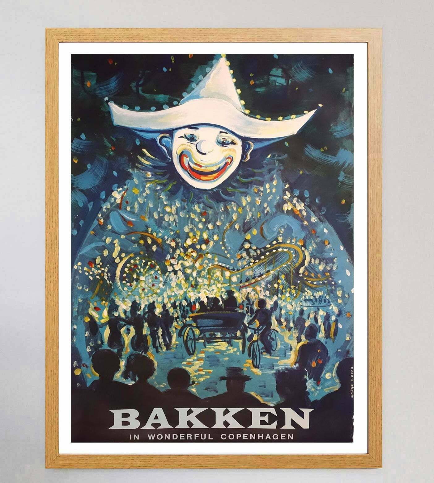 Bakken In Wonderful Copenhagen Original Vintage Poster photo Art