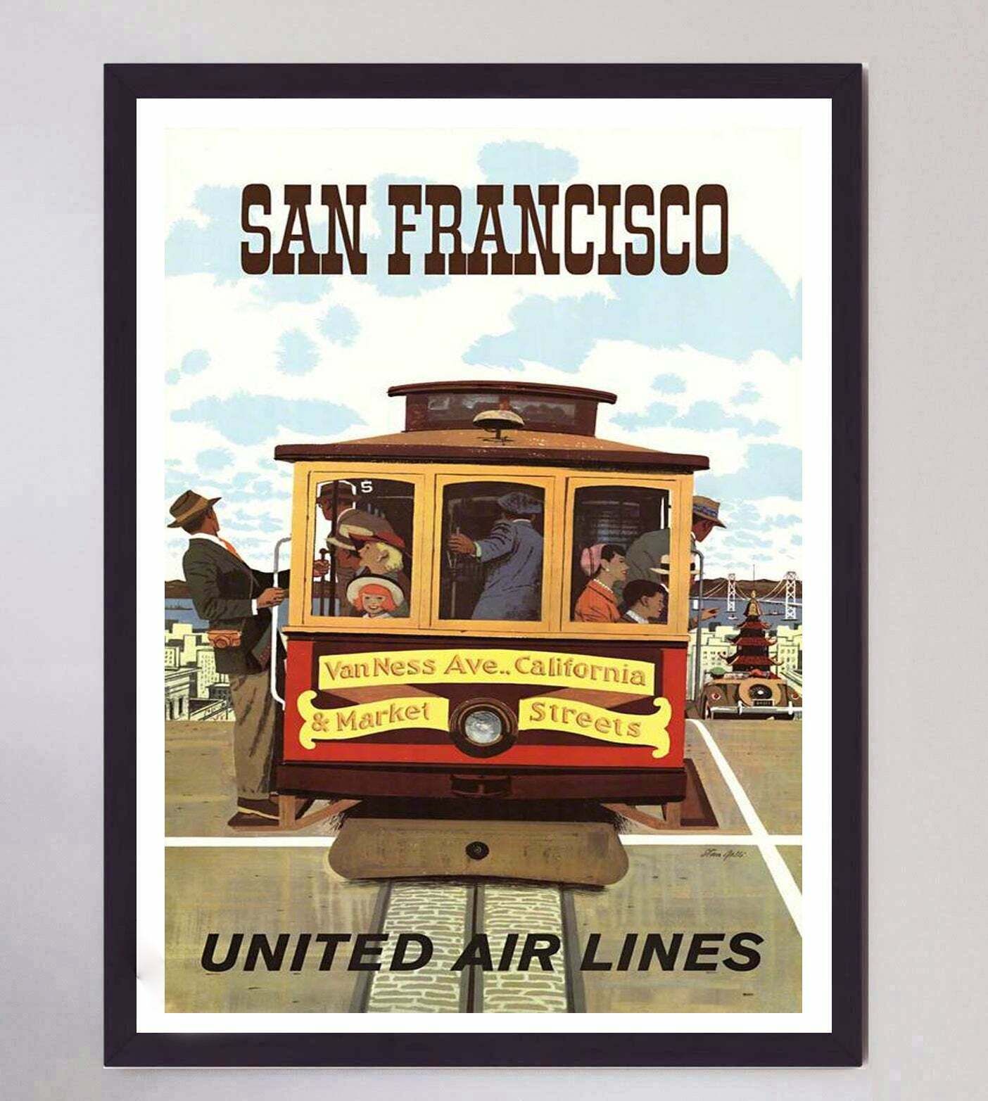 United Airlines   San Francisco Original Vintage Poster photo furniture