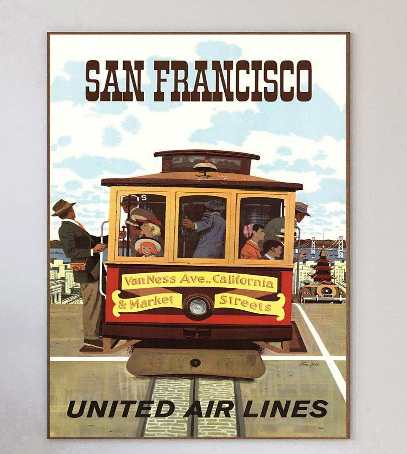 United Airlines   San Francisco Original Vintage Poster photo 2265.0