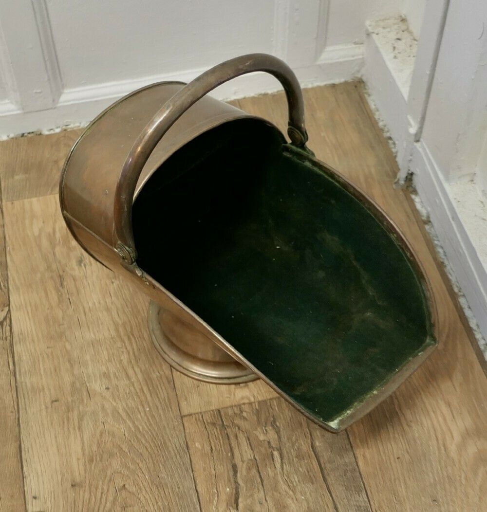 Superb Quality Arts And Crafts Copper Coal Scuttle photo furniture