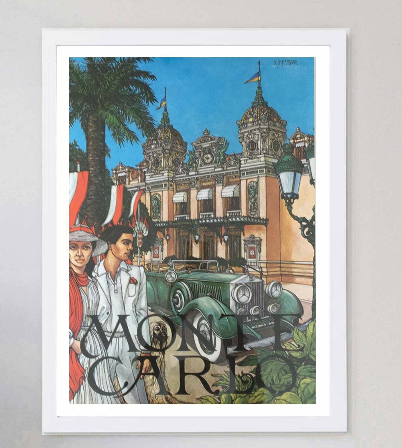 Original Vintage Poster Montecarlo 1973 photo for sale