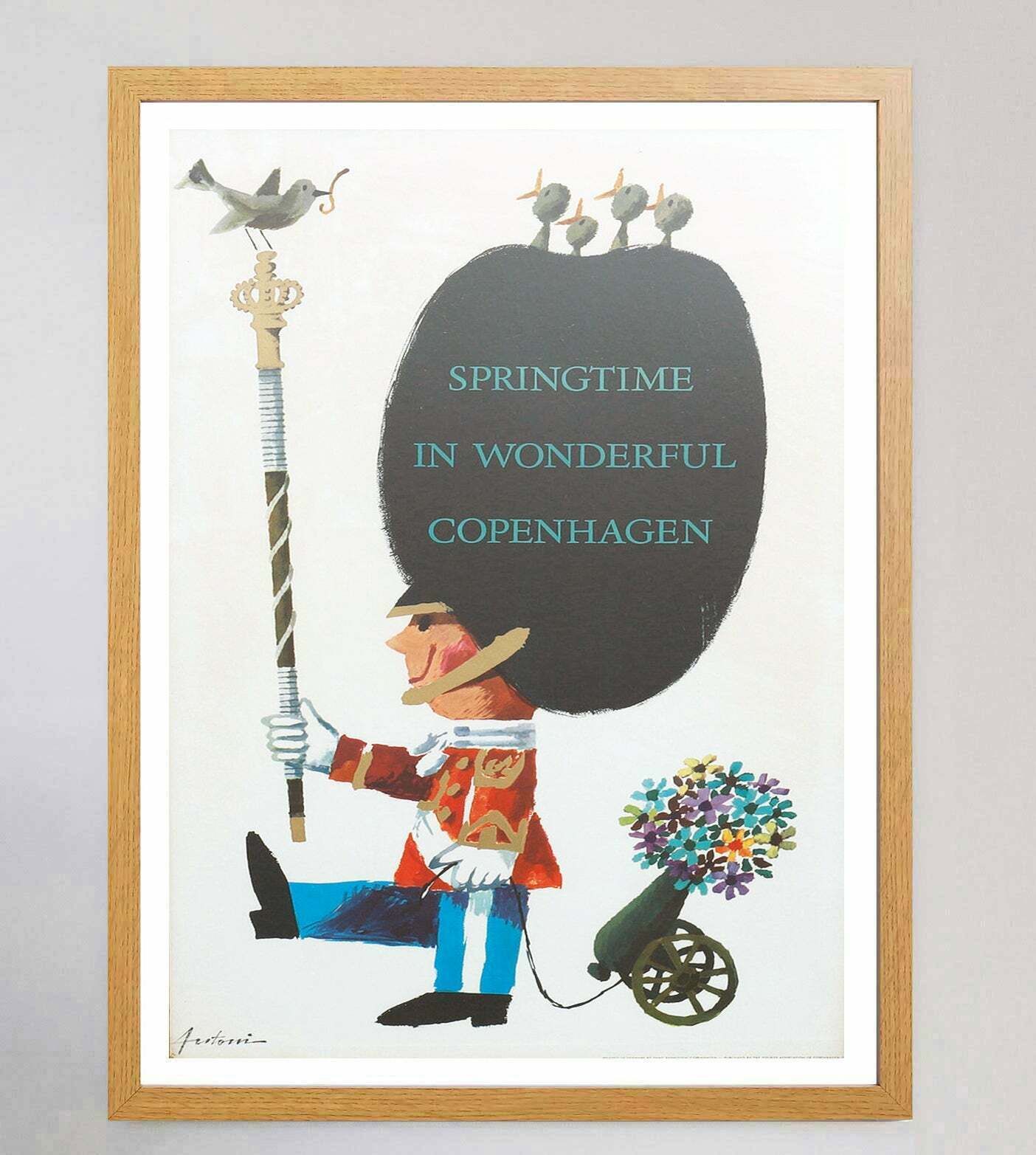 Springtime In Wonderful Copenhagen, Original Vintage Poster photo Art