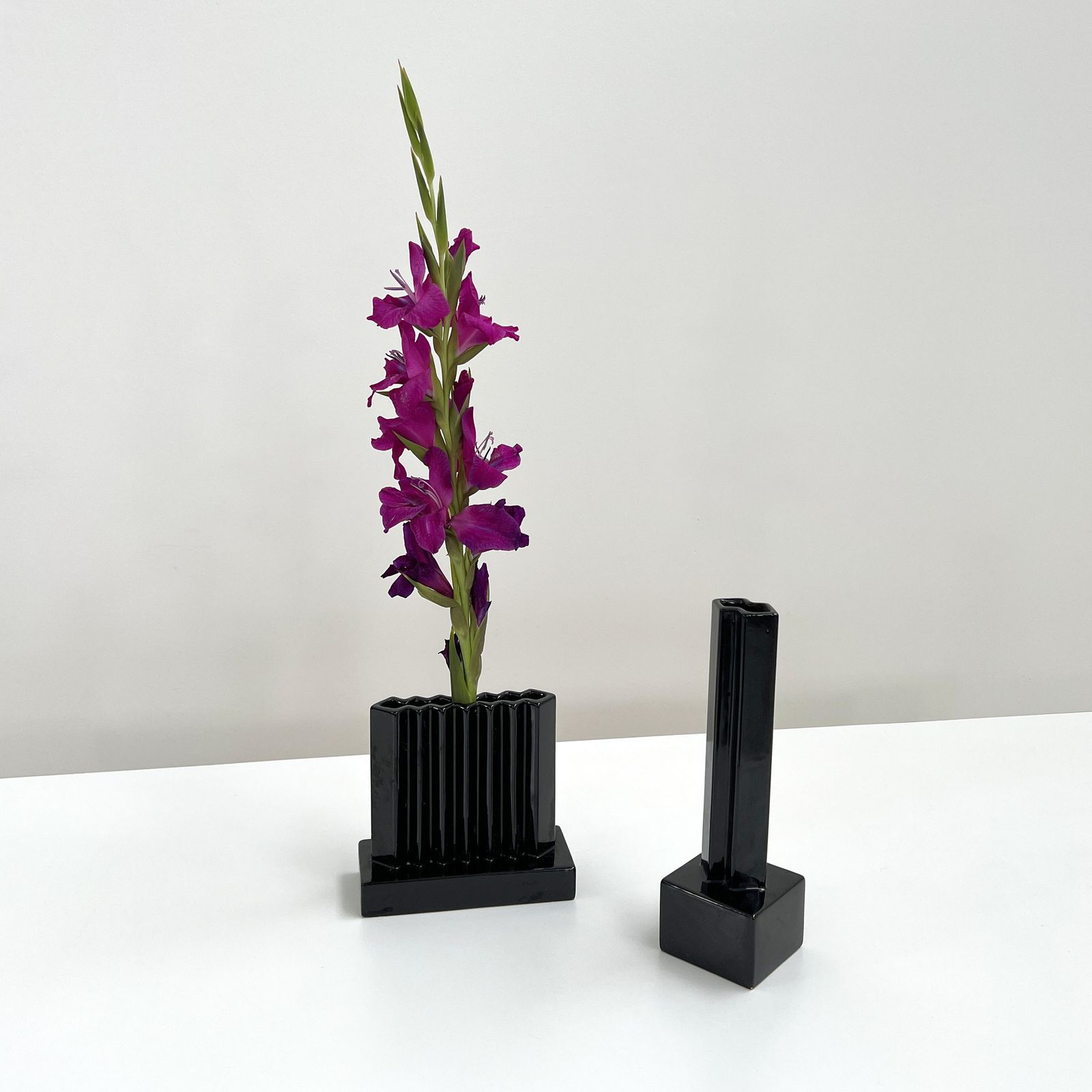 Pair Of Postmodern Vases In Ceramic From Sebellin, 1980s photo furniture