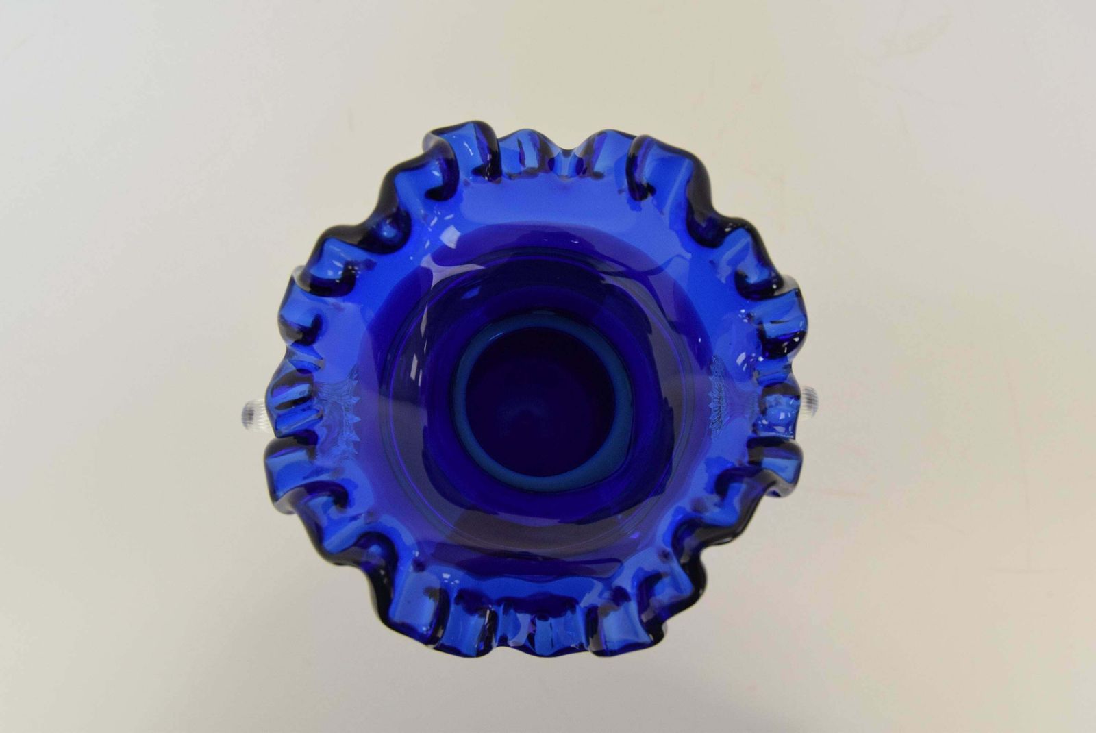 photo furniture Art Czech Glass Vase, By Glasswork Novy Bor, 1950's.