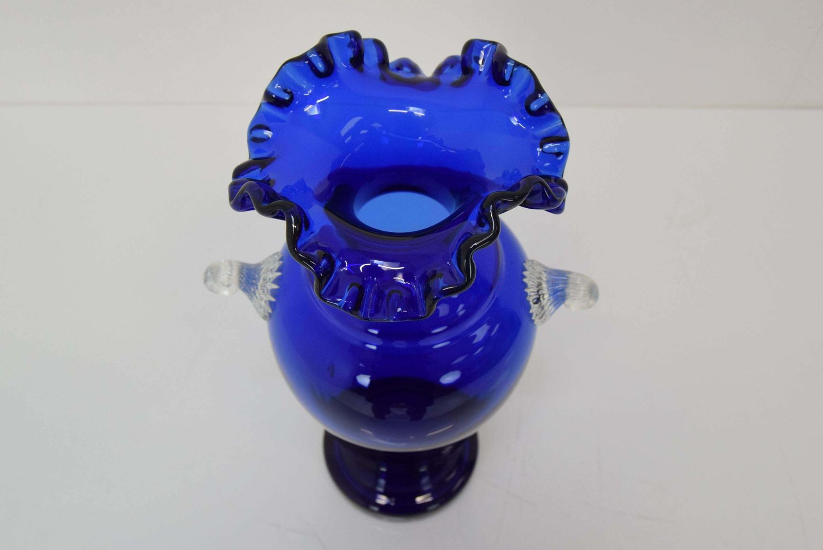 photo for sale Art Czech Glass Vase, By Glasswork Novy Bor, 1950's.