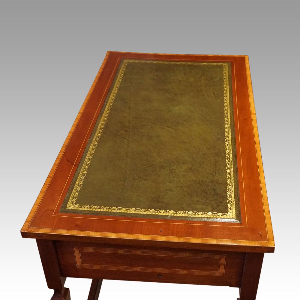 Edwardian Inlaid Mahogany Desk photo for sale