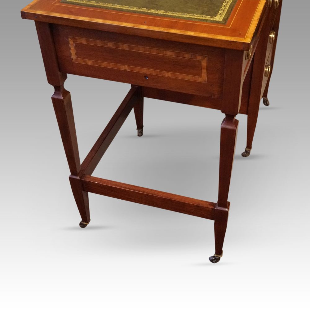 photo for sale Edwardian Inlaid Mahogany Desk