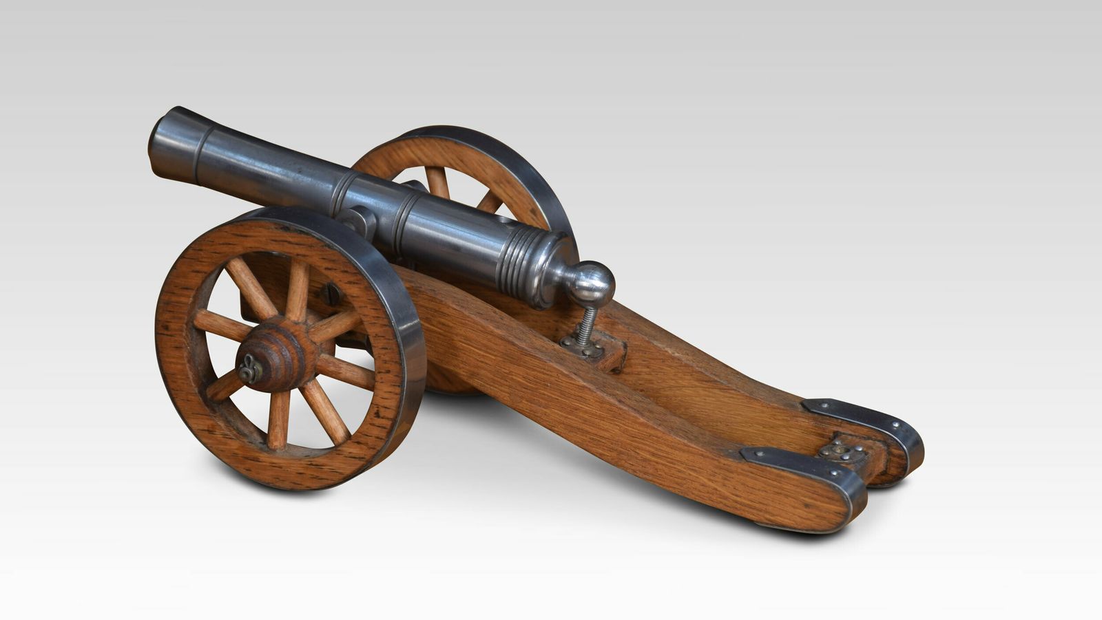 Polished Steel Signal Cannon photo Home Decor