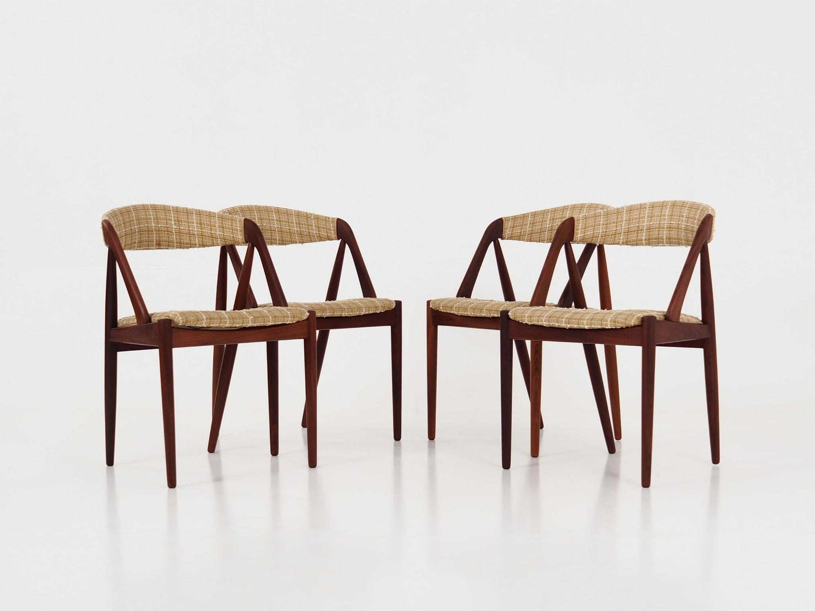 Set Of Four Teak Chairs, Danish Design, 1970s, Designer: Kai Kristiansen photo furniture