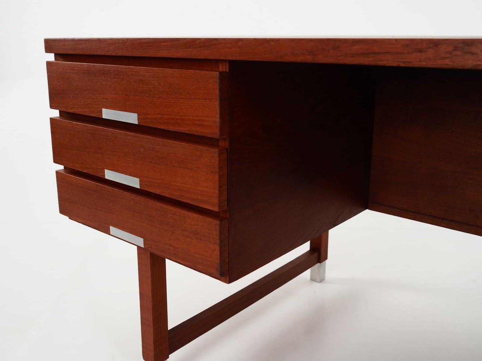 Furniture Teak Desk, Danish Design, 1970s, Manufacturer: Eigil Petersens Møbelfabrik photo