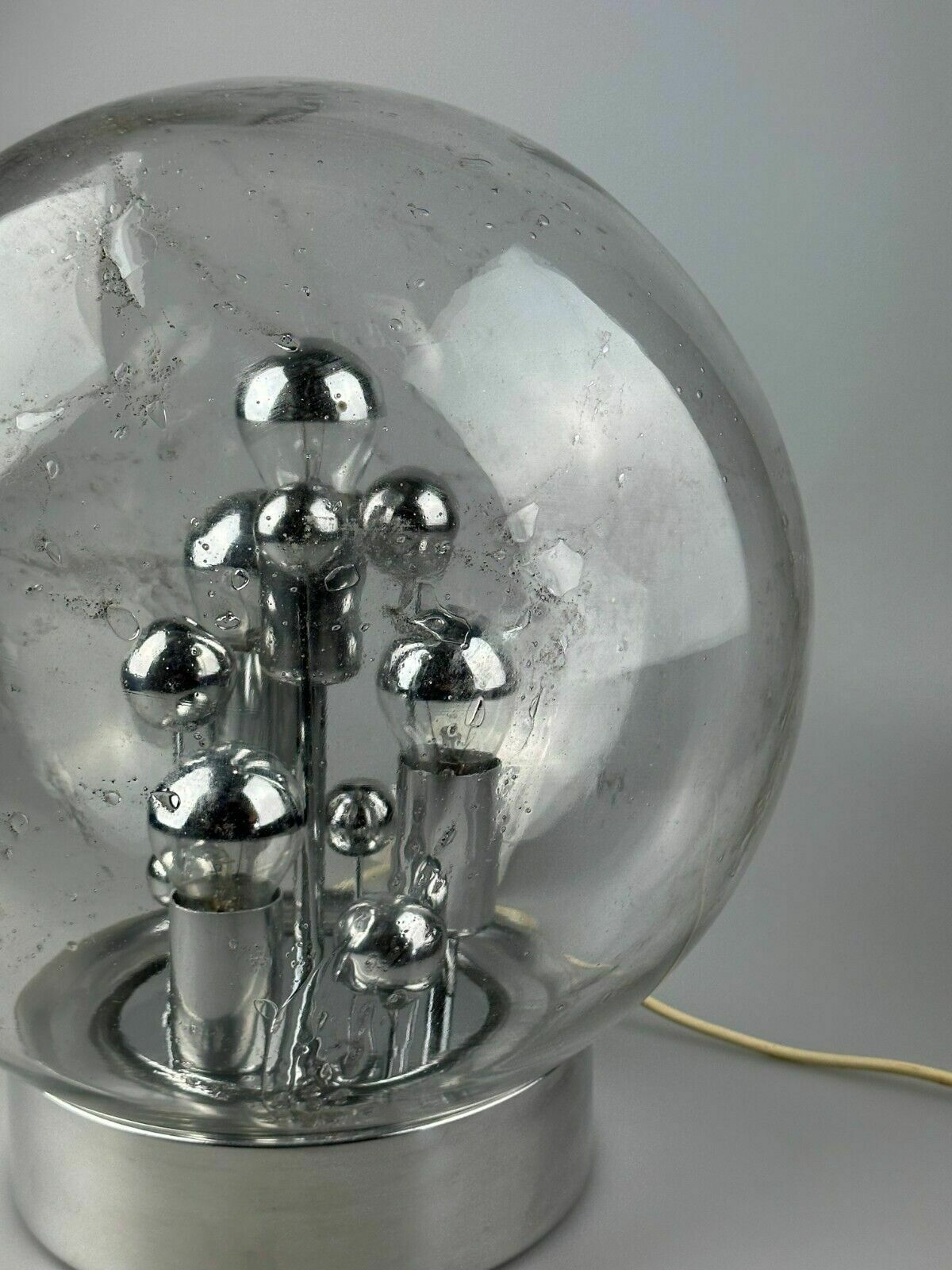 60s 70s Table Lamp Ball Lamp Doria "Big Ball" Glass Space Age Design photo vinterior