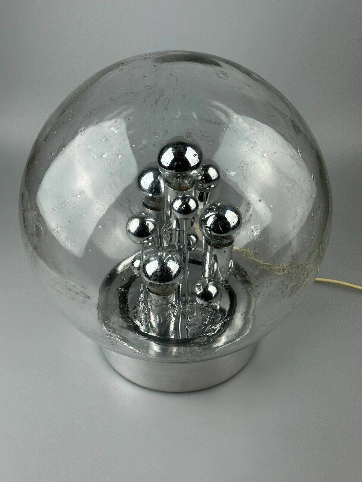 60s 70s Table Lamp Ball Lamp Doria "Big Ball" Glass Space Age Design photo vintage