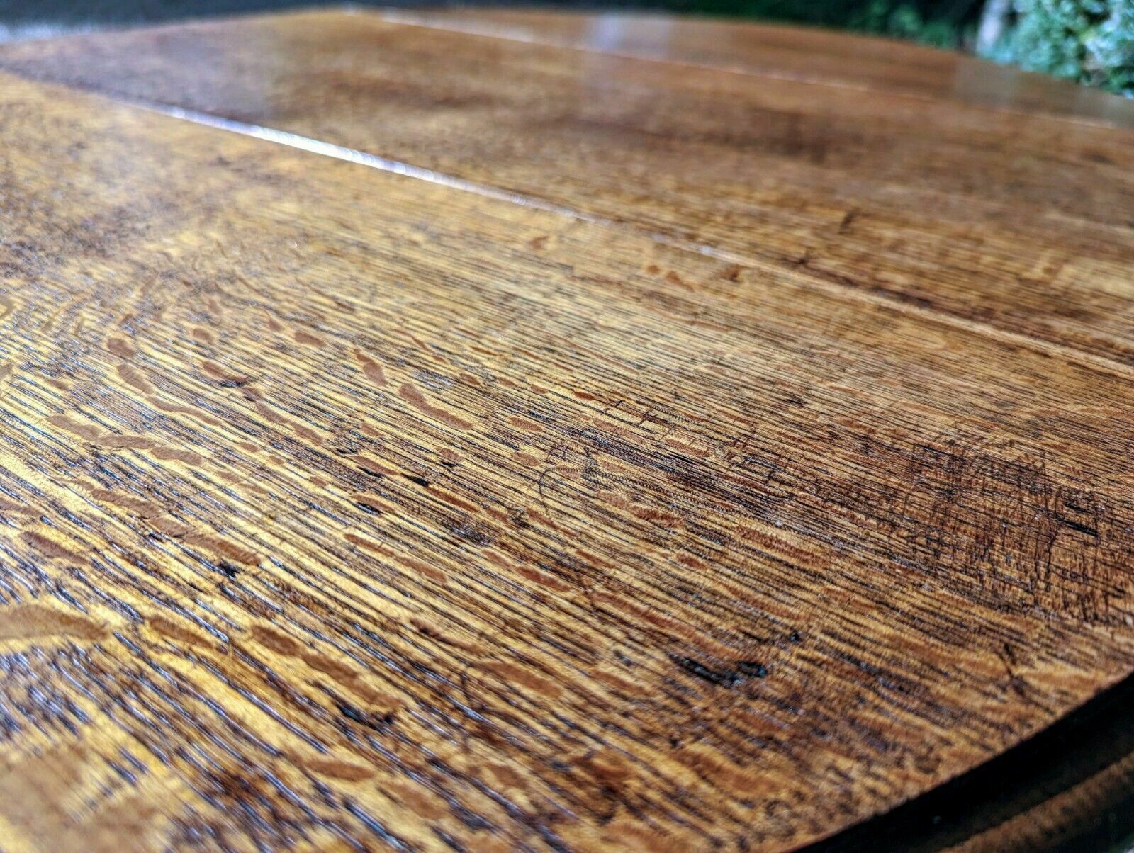 Early 20th C Oak Leaf Gate Leg Table, Barly Twist Supports 0213. photo Furniture