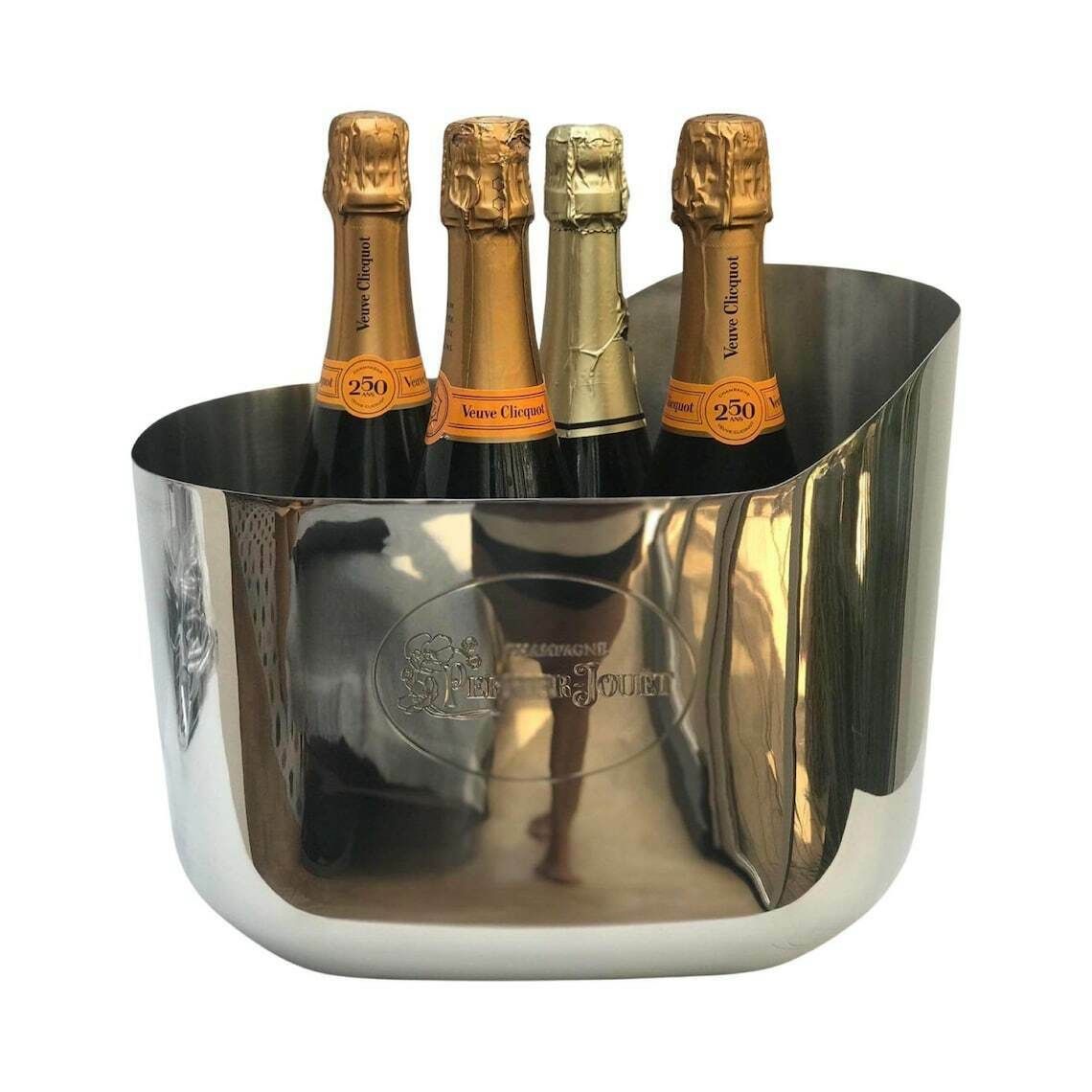 photo furniture Champagne Ice Bucket Large 4 Bottles Perrier Jouet Large Double Magnum Oval Ice Cooler Chilling Bar Decor Gift Garden Party