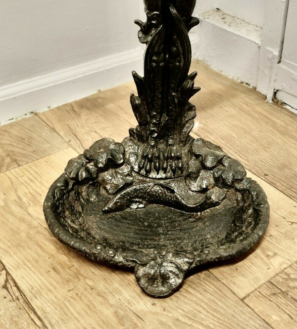 A 19th Century French Cast Iron Umbrella Stand. photo for sale