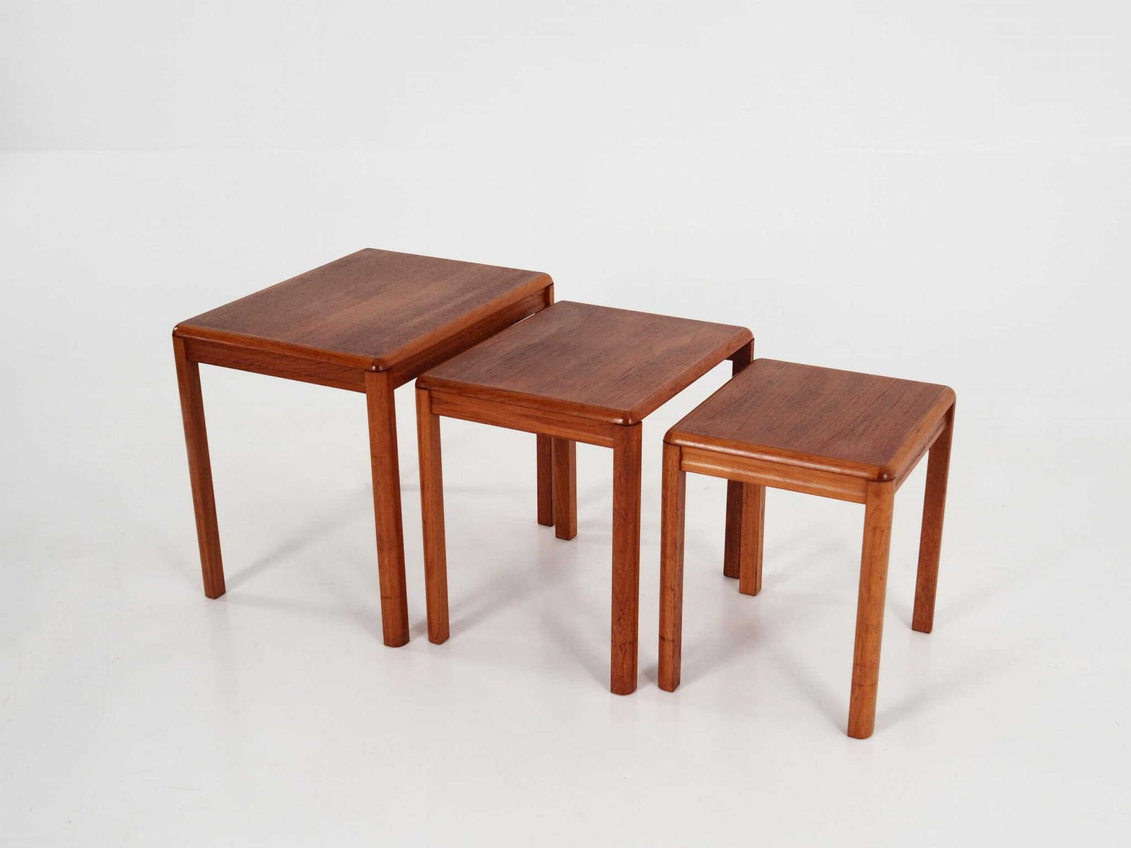 Set Of Three Teak Tables, Danish Design, 1970s, Production: Denmark photo for sale