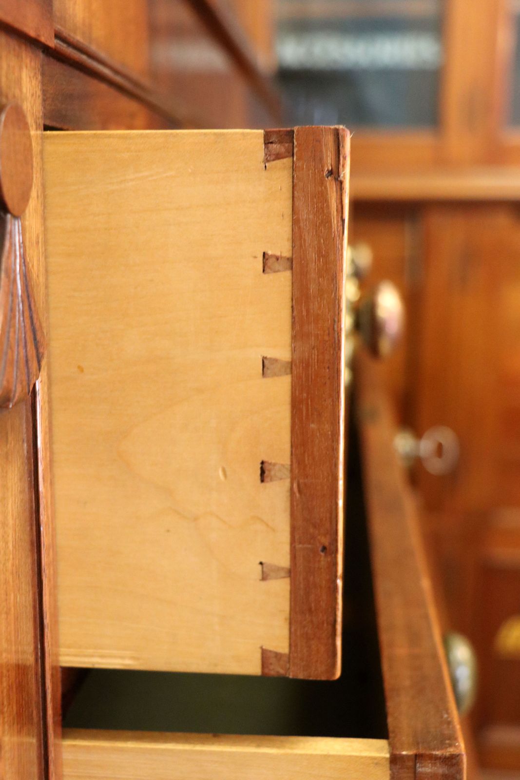 photo for sale A Lovely 19th Century Flame Mahogany Chest Of Drawers.