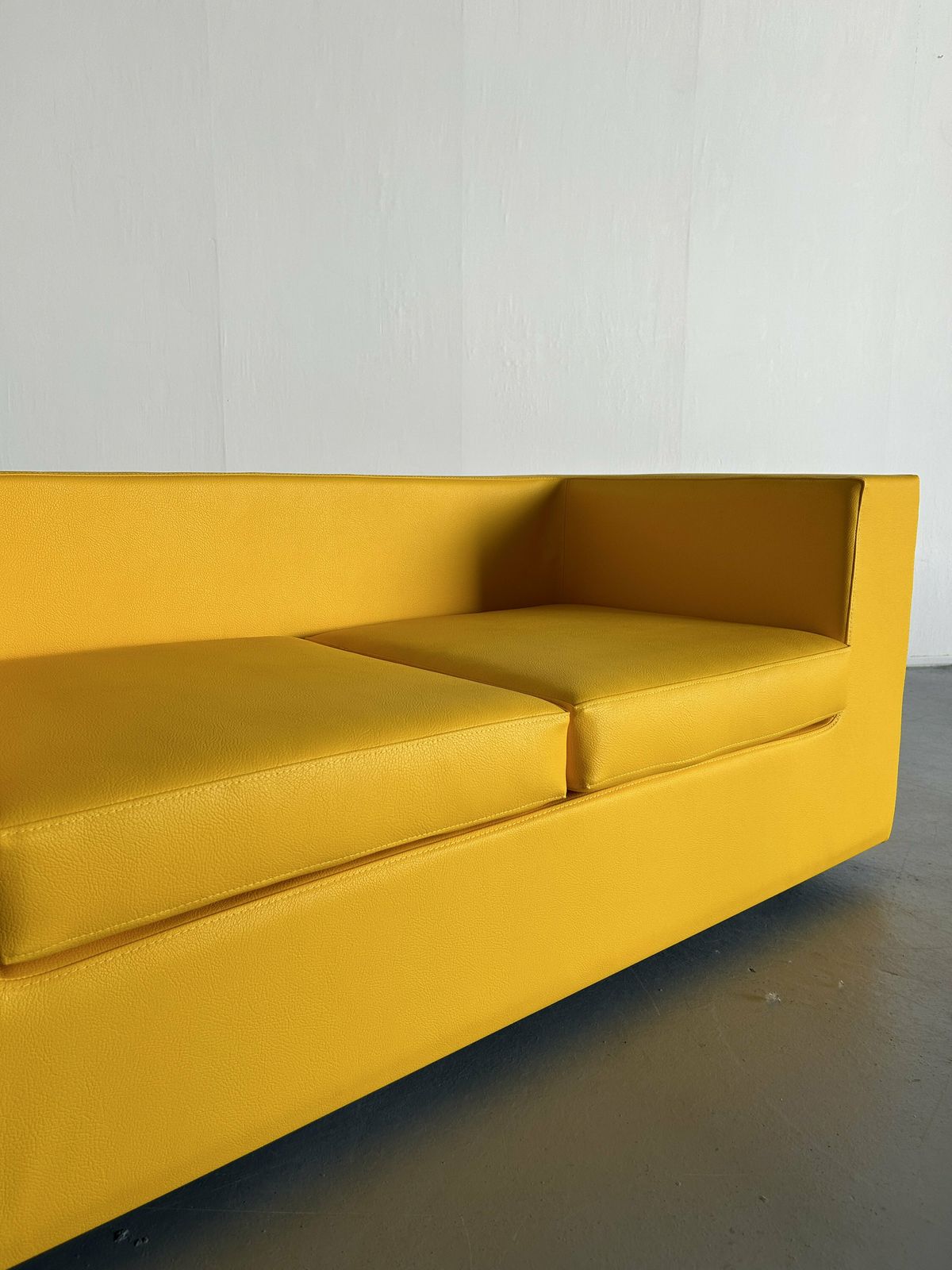 1960s Yellow "Throw Away" Sofa By Willie Landels For Zanotta In Reupholstered Faux Leather, Space Age, 1965 photo buy