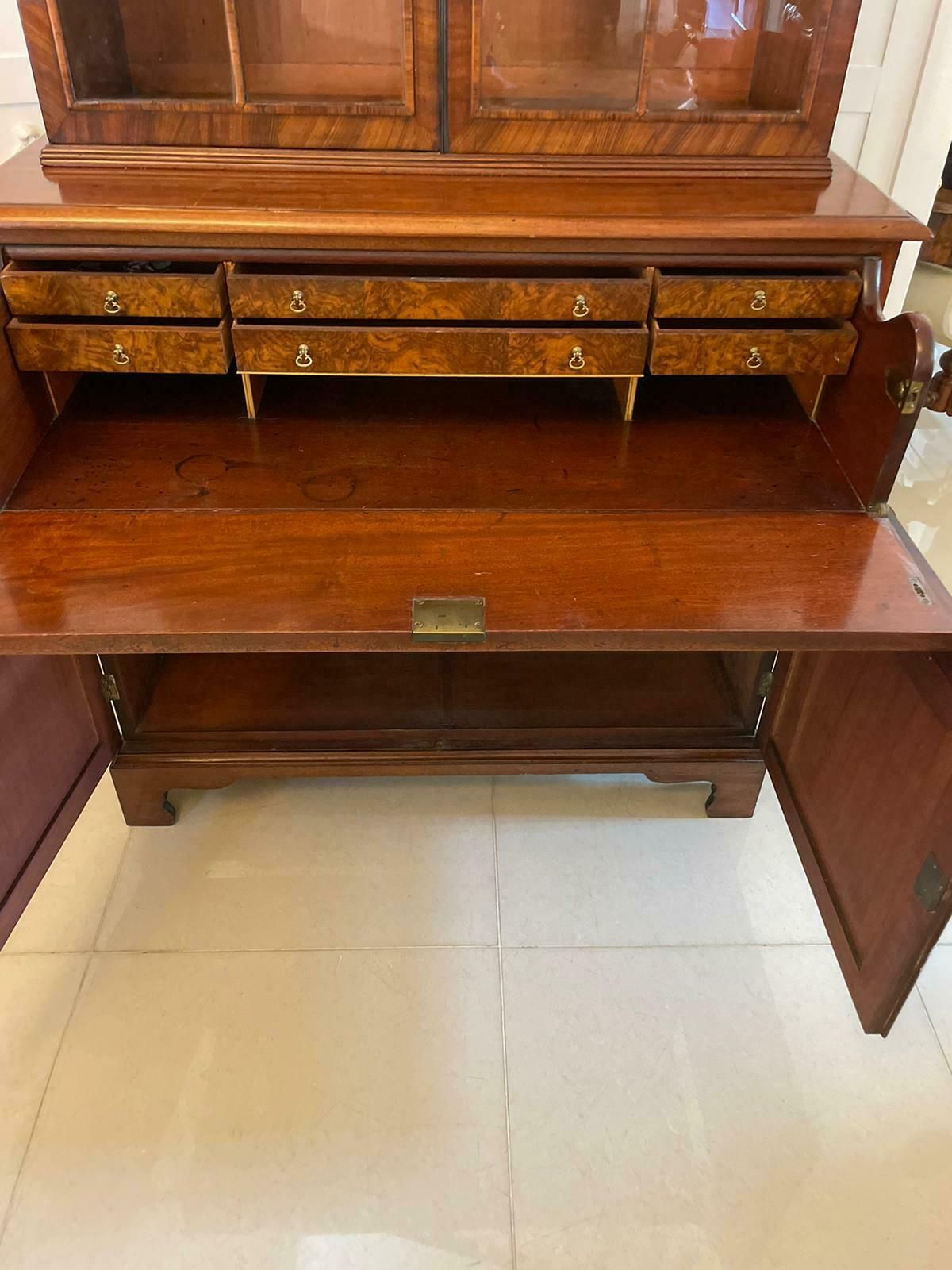 Outstanding Quality Antique Regency Mahogany Secretaire Bookcase photo buy