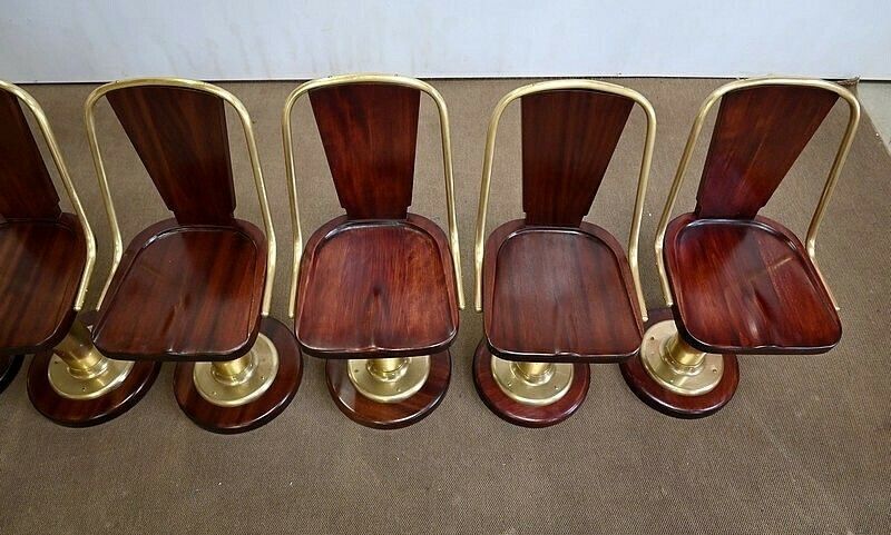 Furniture Rare Suite Of Six Liner Chairs, England – Early 20th Century photo